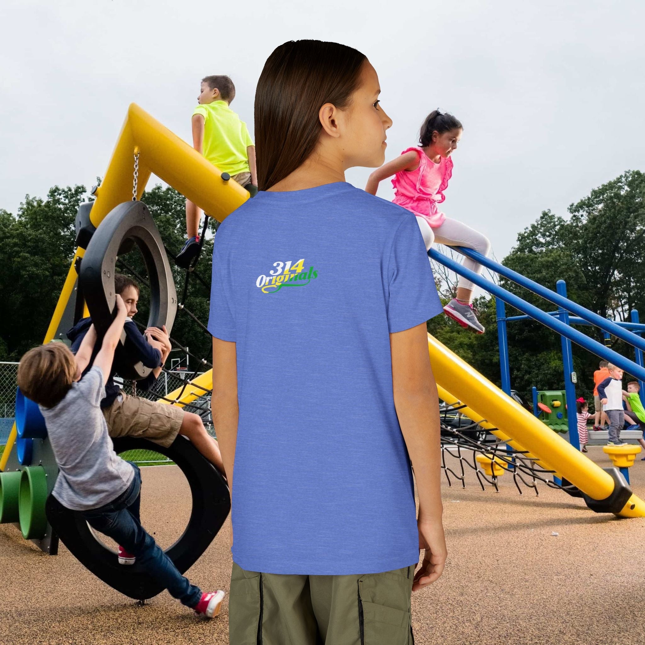Girl's "Favorite Kid" Retro Yellow & Green Graphic T-Shirt - 314 Originals
