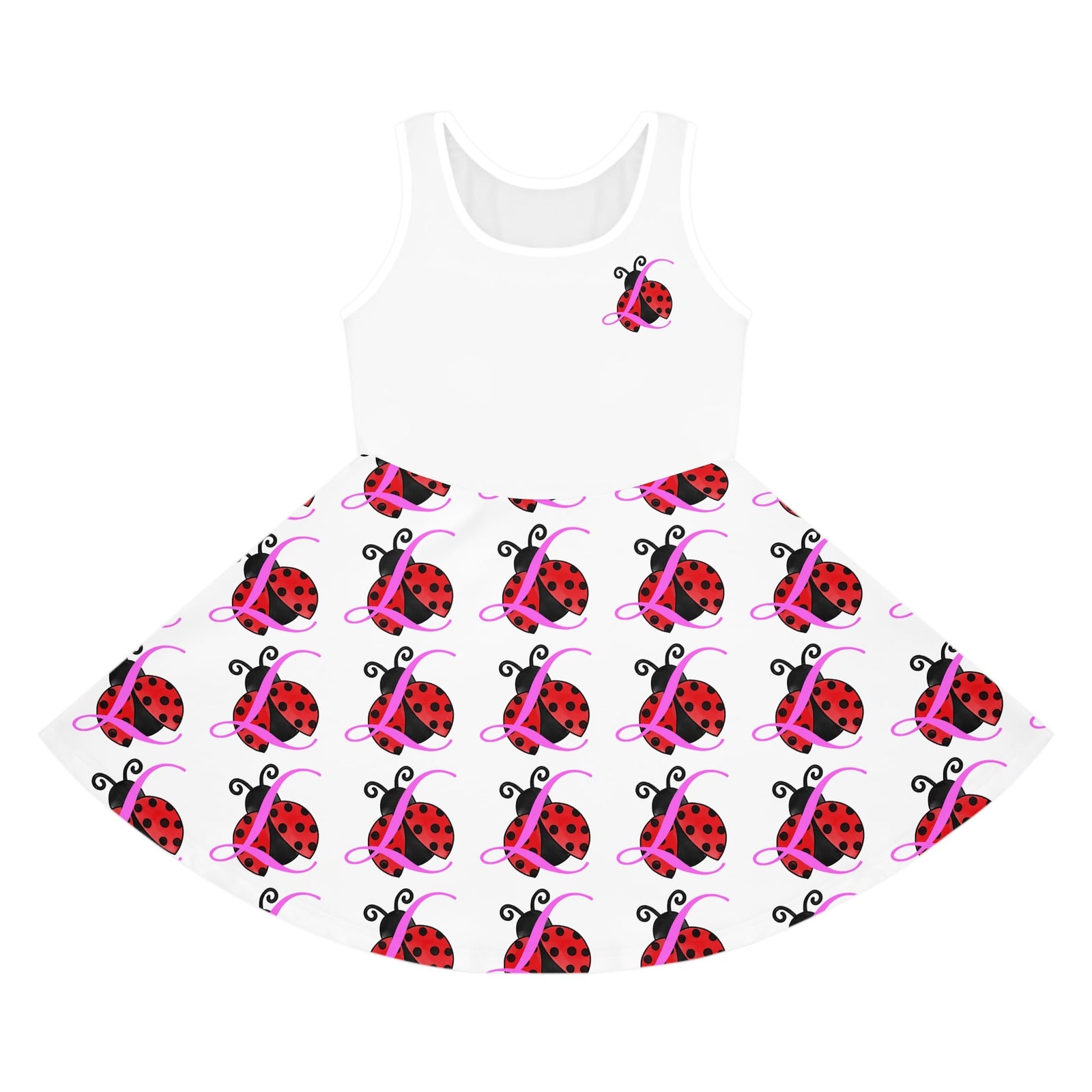 Girls' Ladybug Print Sundress — Cute Sleeveless Summer Dress for Kids - 314 Originals
