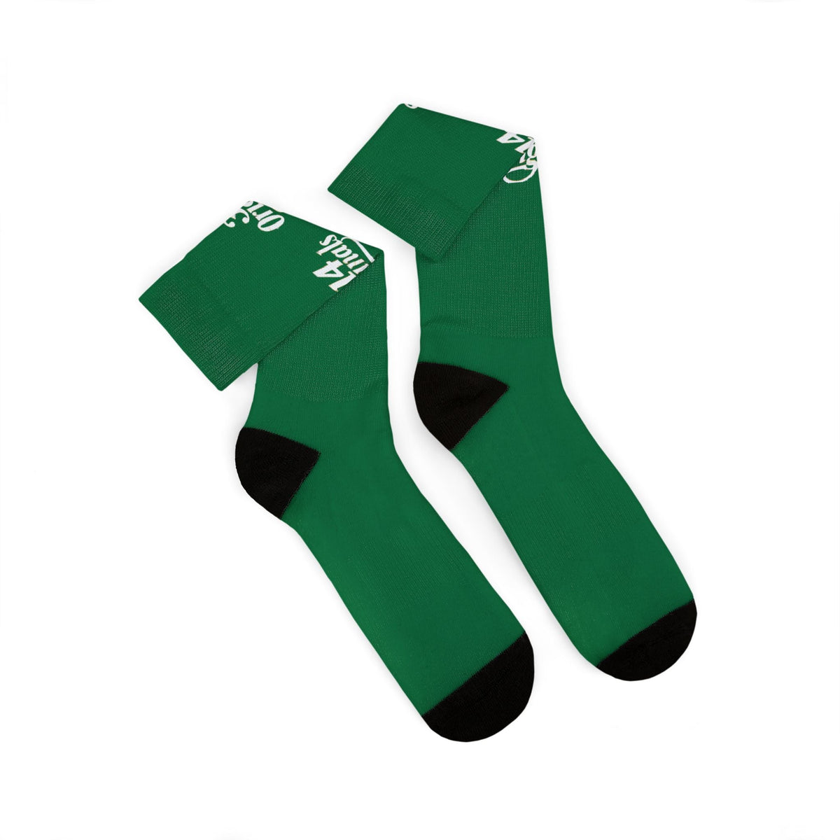 Green Sublimation Socks with '314 Originals' Script — Athletic Crew Socks - 314 Originals