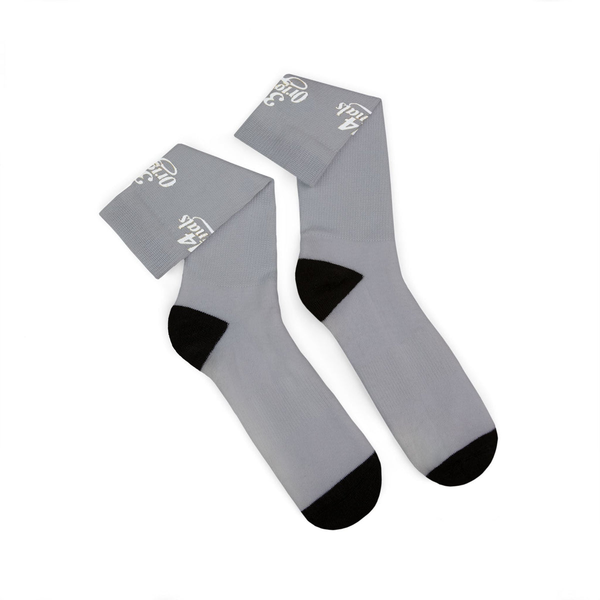 Grey Sublimation Socks with '314 Originals' Script — Athletic Crew Socks - 314 Originals