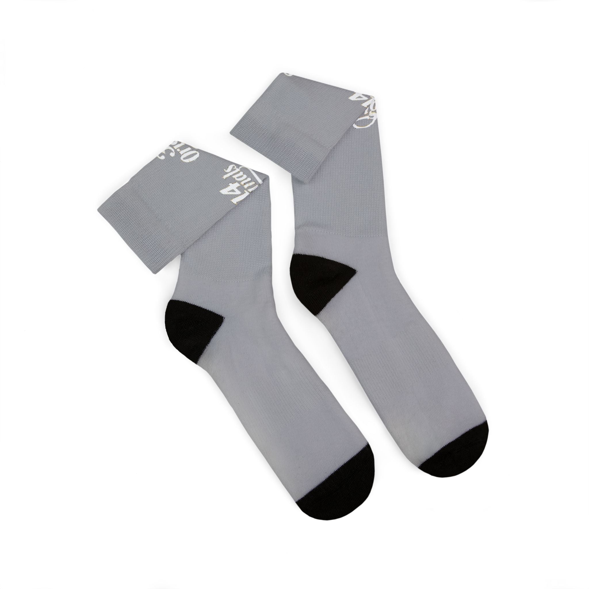 Grey Sublimation Socks with '314 Originals' Script — Athletic Crew Socks - 314 Originals