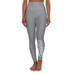 Grey Yoga Leggings — High-Waisted Leggings with White “Originals” Side Script - 314 Originals