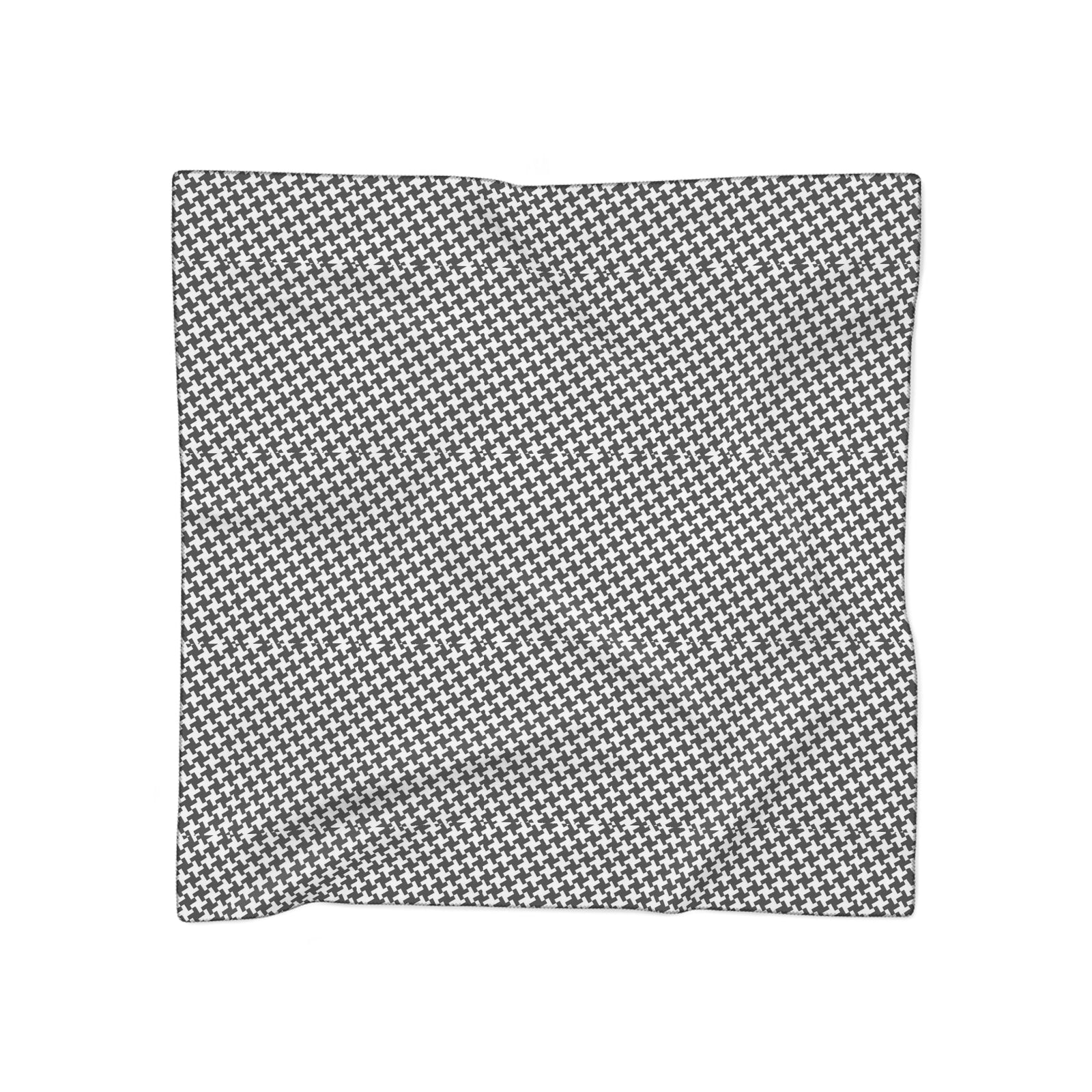 Houndstooth Poly Scarf — Lightweight Black & White Patterned Fashion Scarf - 314 Originals