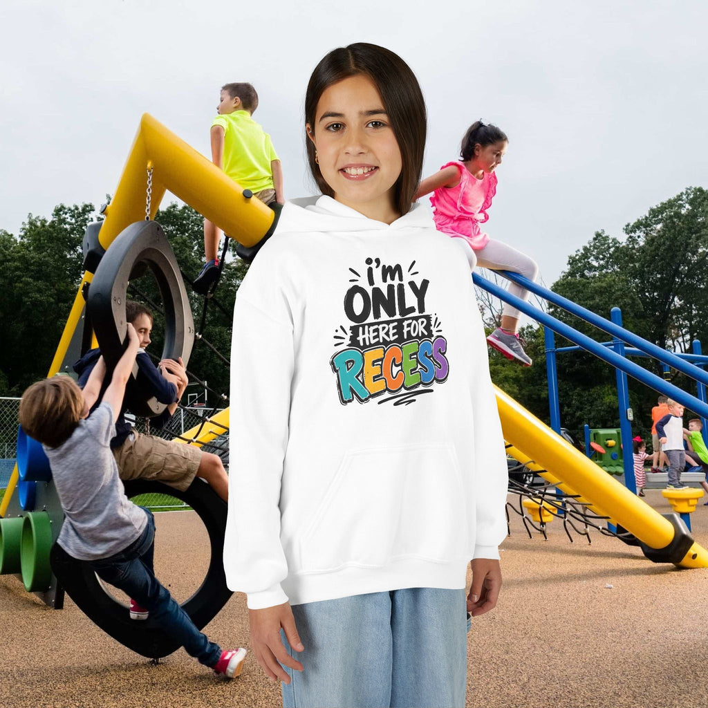 "I'm Only Here for Recess" Colorful Kids Pullover - 314 Originals