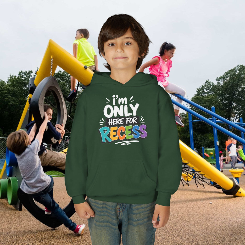 "I'm Only Here for Recess" Dark Colorful Kids Pullover - 314 Originals