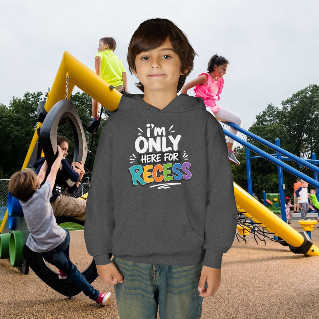 "I'm Only Here for Recess" Dark Colorful Kids Pullover - 314 Originals