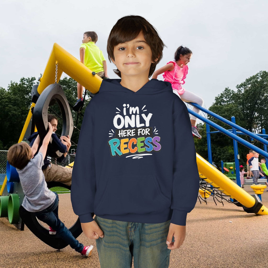 "I'm Only Here for Recess" Dark Colorful Kids Pullover - 314 Originals