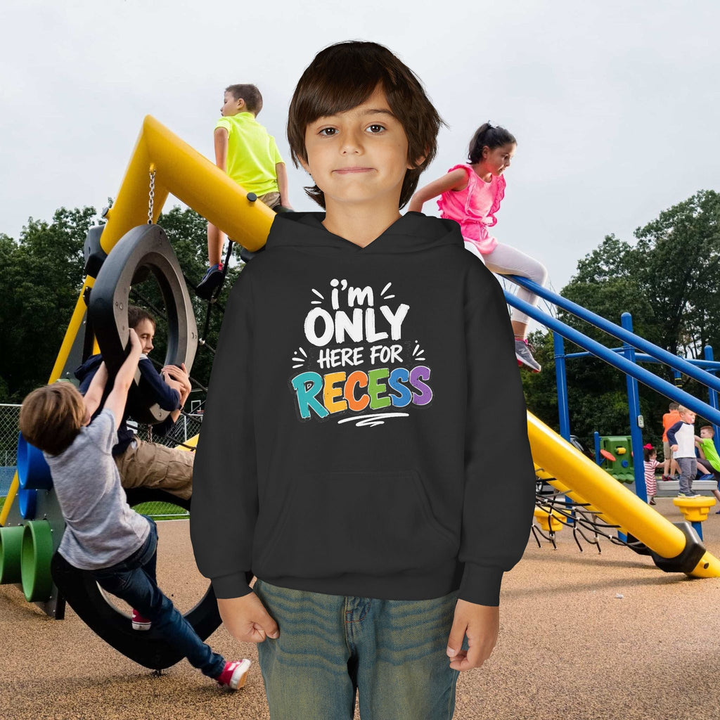 "I'm Only Here for Recess" Dark Colorful Kids Pullover - 314 Originals