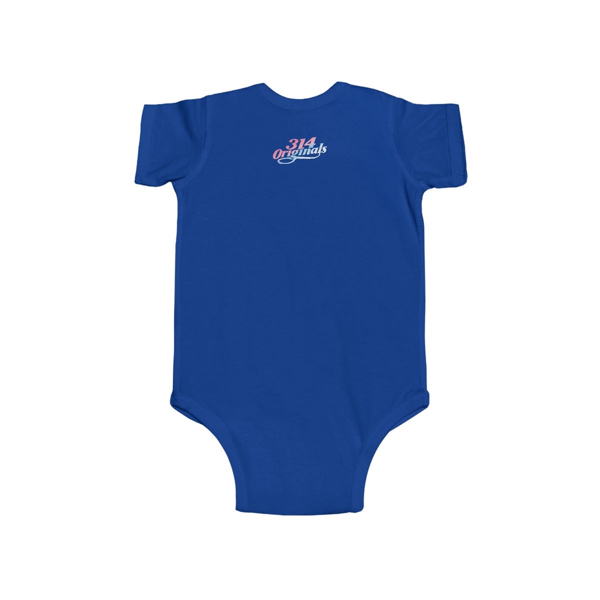Infant Bodysuit - "Eat. Sleep. Poop. Repeat." Cute Baby Onesie (Pink & Blue Text) - 314 Originals