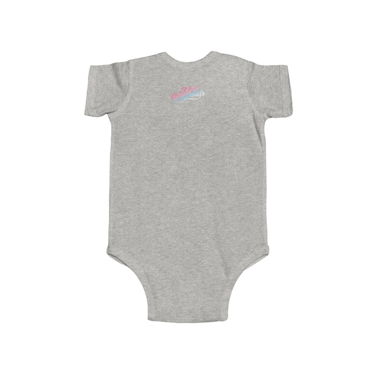 Infant Bodysuit - "Eat. Sleep. Poop. Repeat." Cute Baby Onesie (Pink & Blue Text) - 314 Originals