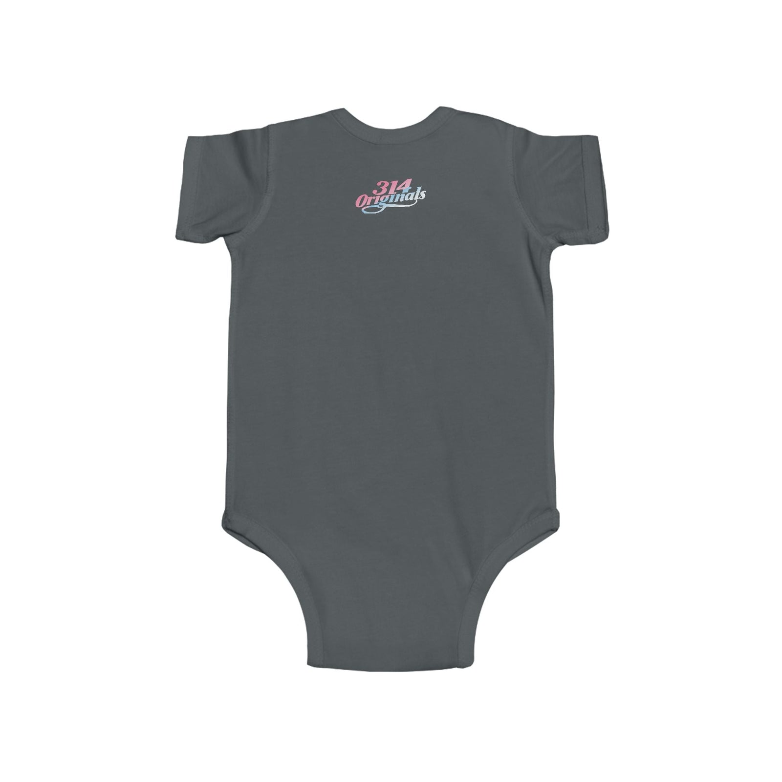 Infant Bodysuit - "Eat. Sleep. Poop. Repeat." Cute Baby Onesie (Pink & Blue Text) - 314 Originals