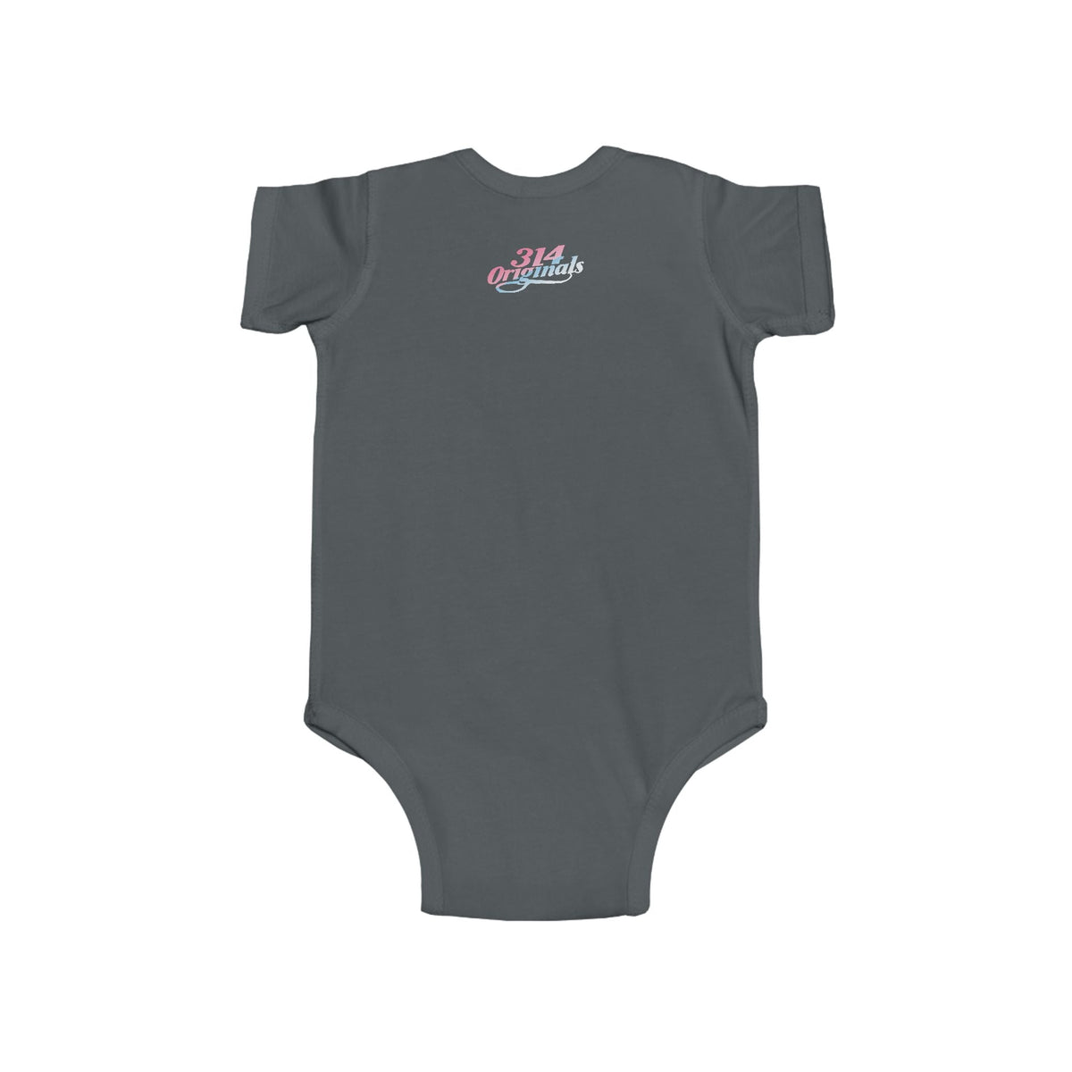 Infant Bodysuit - "Eat. Sleep. Poop. Repeat." Cute Baby Onesie (Pink & Blue Text) - 314 Originals