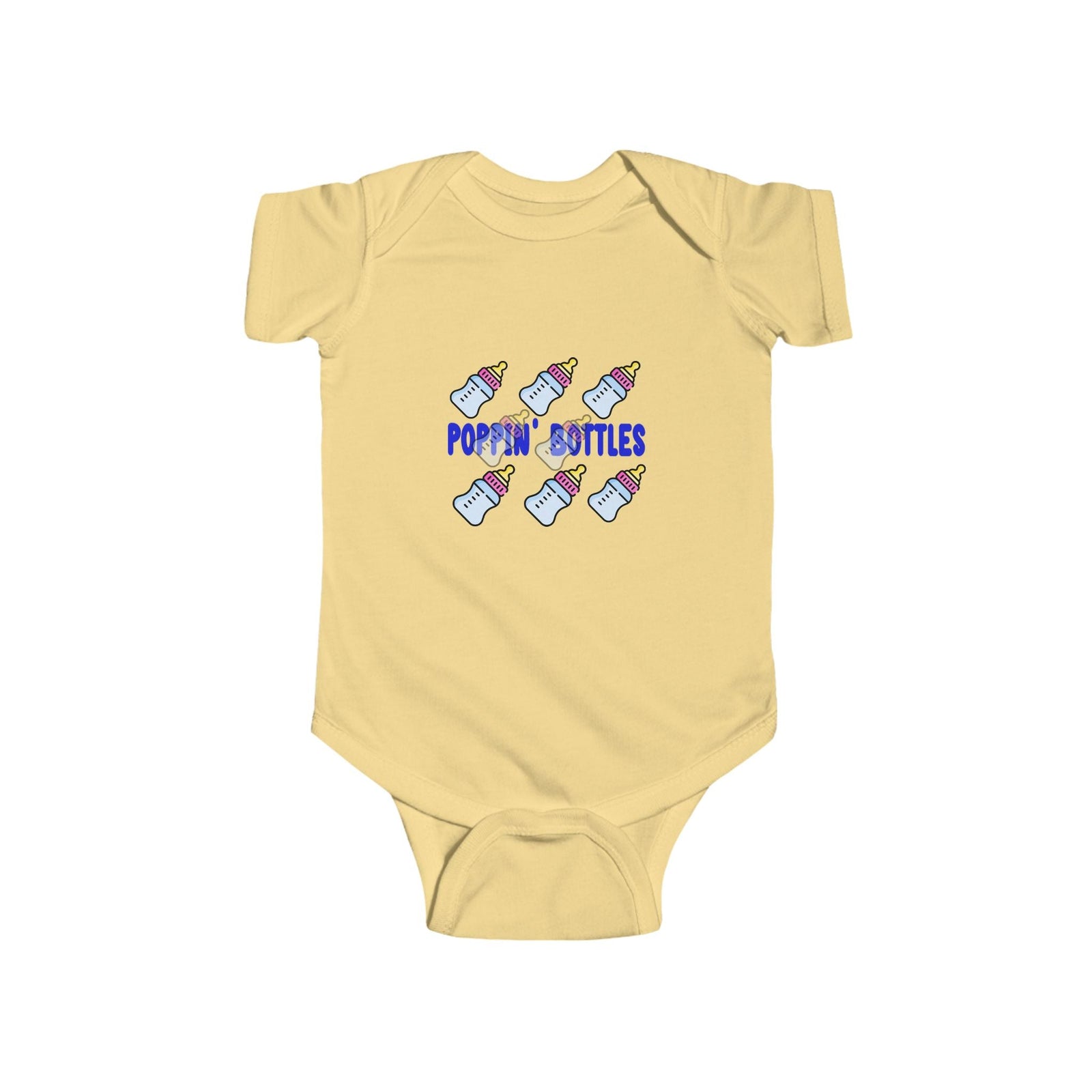 Infant Bodysuit — "Poppin' Bottles" Cute Baby Bottle Graphic Onesie - 314 Originals