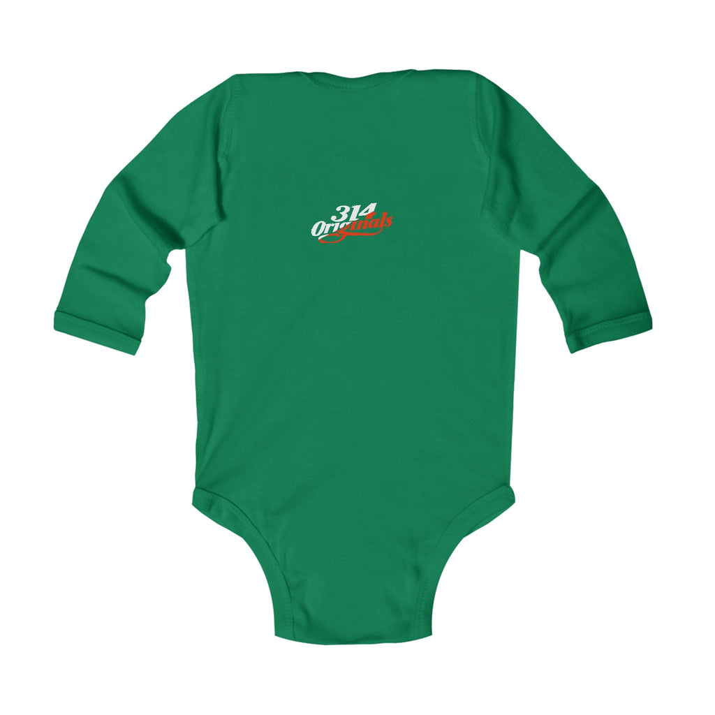 Infant Bodysuit - "Santa's Little Helper" Christmas Long Sleeve Baby Onesie - 314 Originals