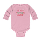 Infant Bodysuit - "Santa's Little Helper" Christmas Long Sleeve Baby Onesie - 314 Originals