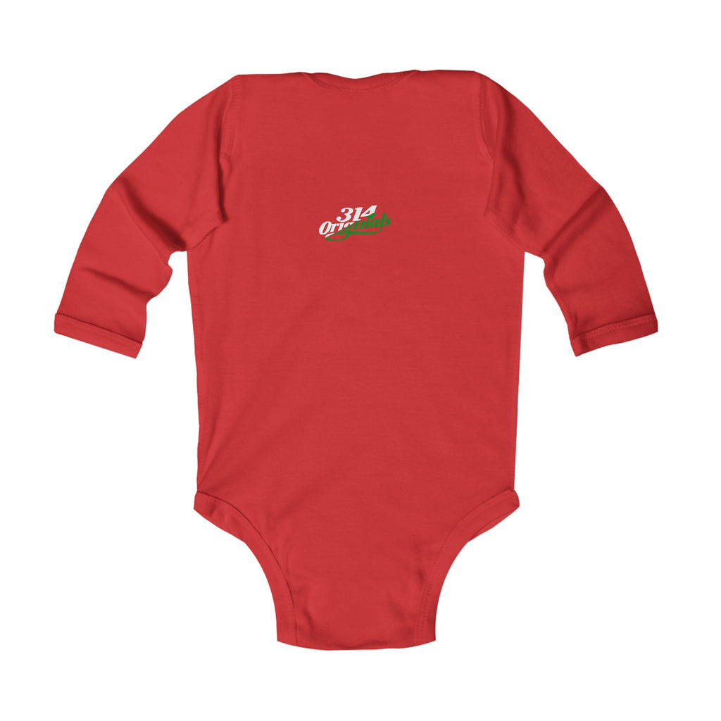 Infant Bodysuit - "Santa's Little Helper" Christmas Long Sleeve Baby Onesie - 314 Originals