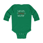 Infant Bodysuit - "Santa's Little Helper" Christmas Long Sleeve Baby Onesie - 314 Originals
