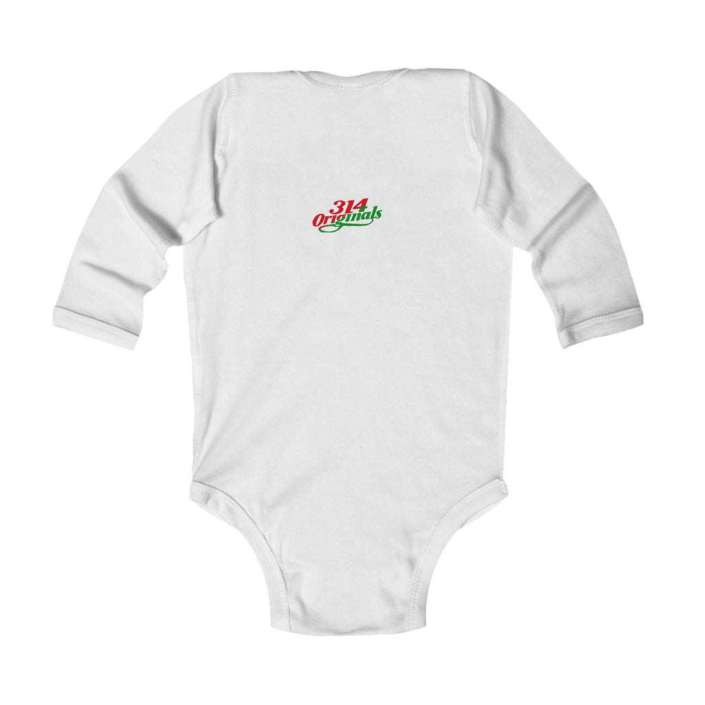Infant Bodysuit - "Santa's Little Helper" Christmas Long Sleeve Baby Onesie - 314 Originals