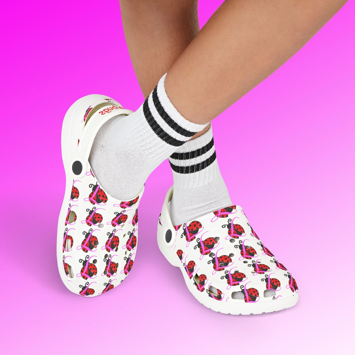 Kids Ladybug Clogs — Printed EVA Foam Garden Shoes for Toddlers & Kids - 314 Originals