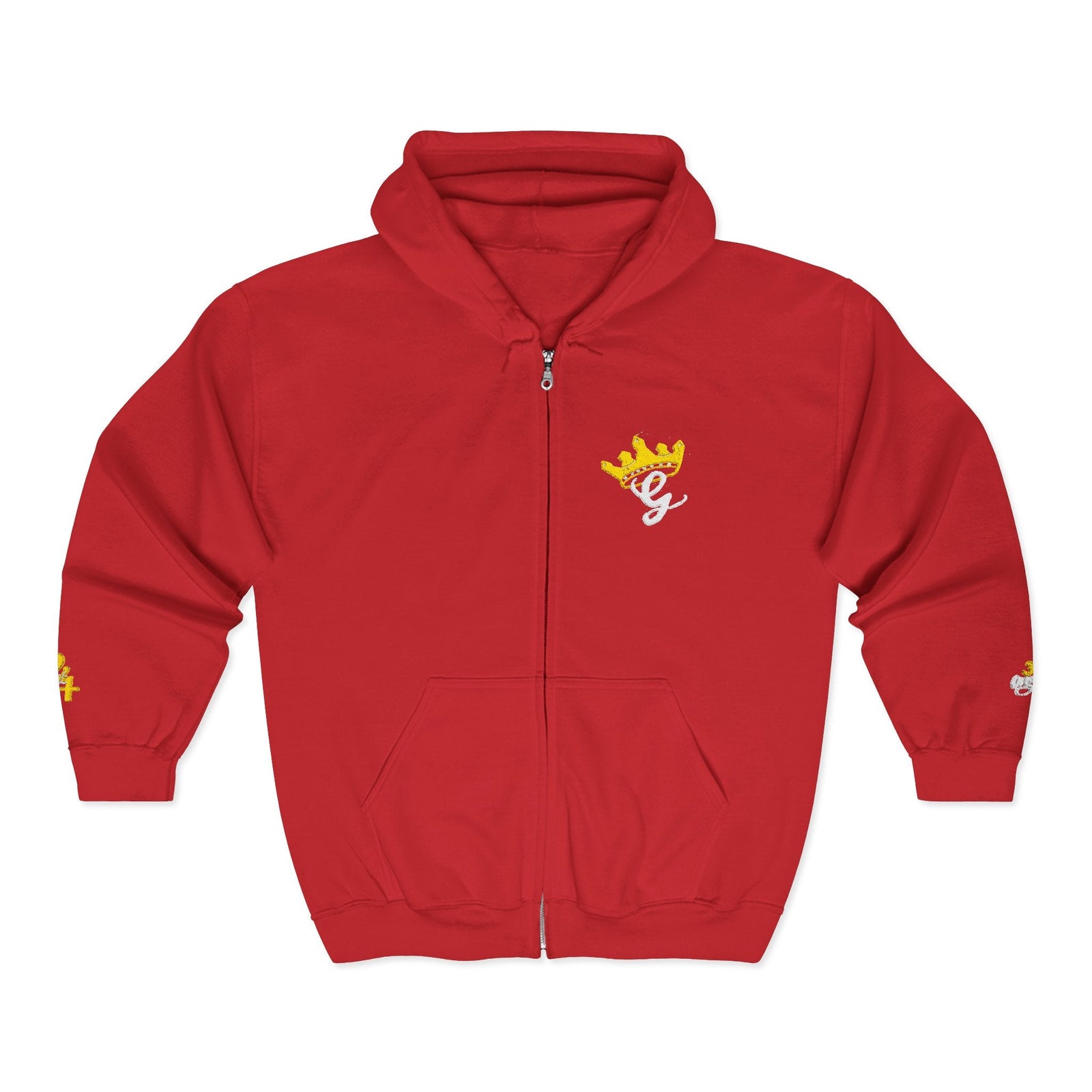King's Gear Zip Hoodie — Full‑Zip with Gold Crown Emblem - 314 Originals