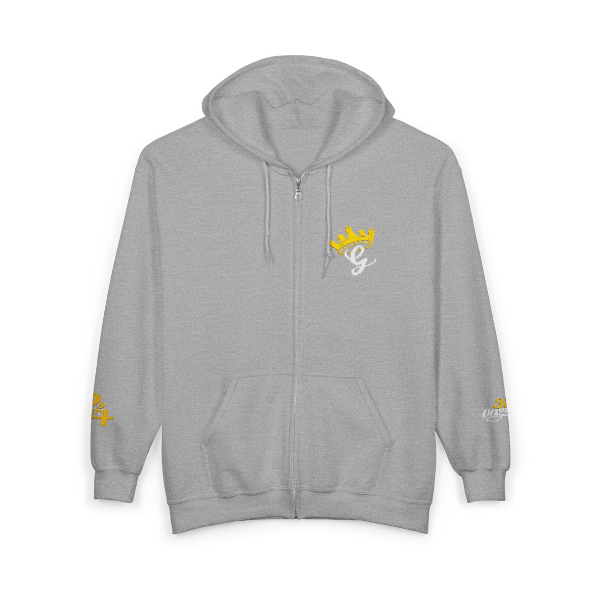 King's Gear Zip Hoodie — Full-Zip with Gold Crown Emblem - 314 Originals