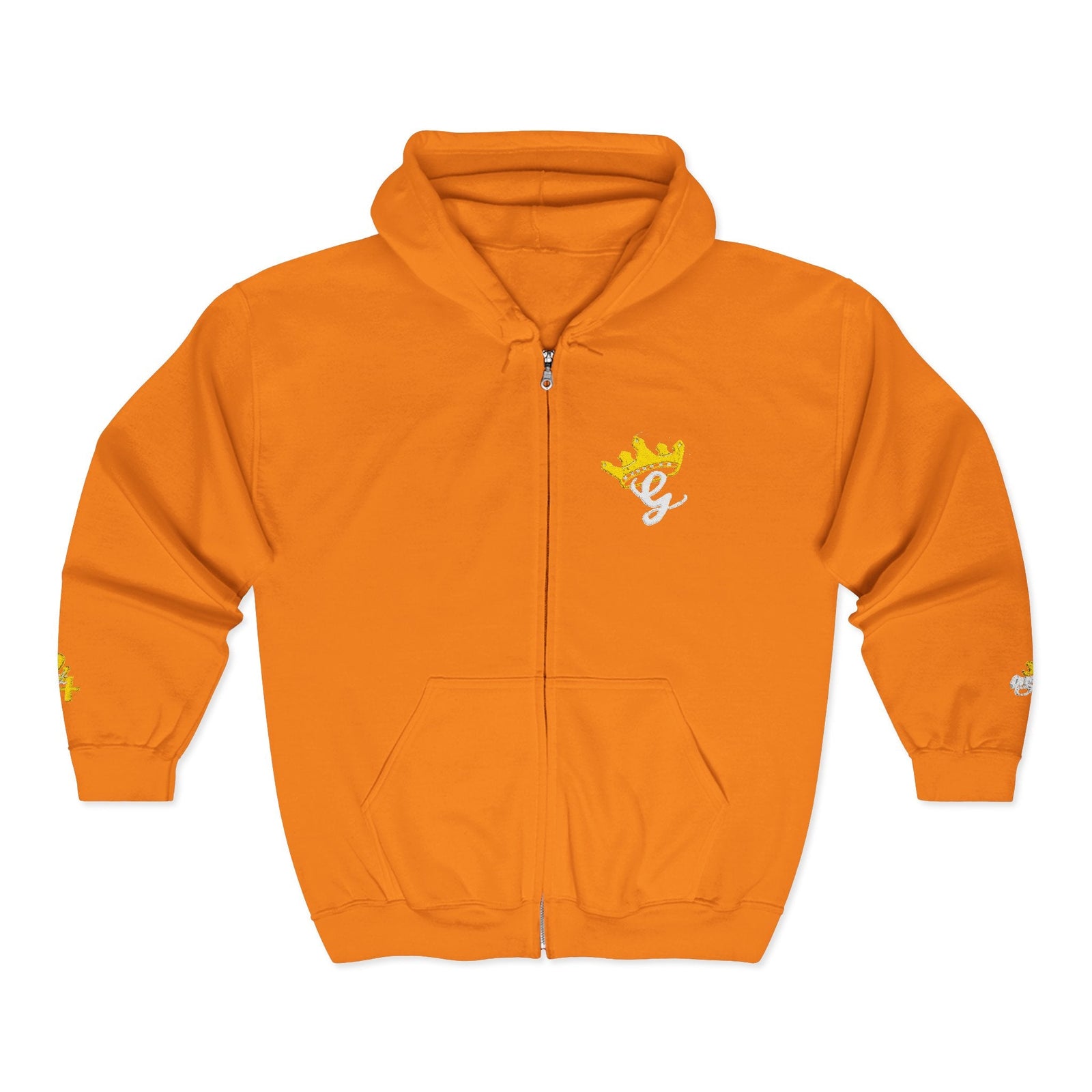 King's Gear Zip Hoodie — Full‑Zip with Gold Crown Emblem - 314 Originals