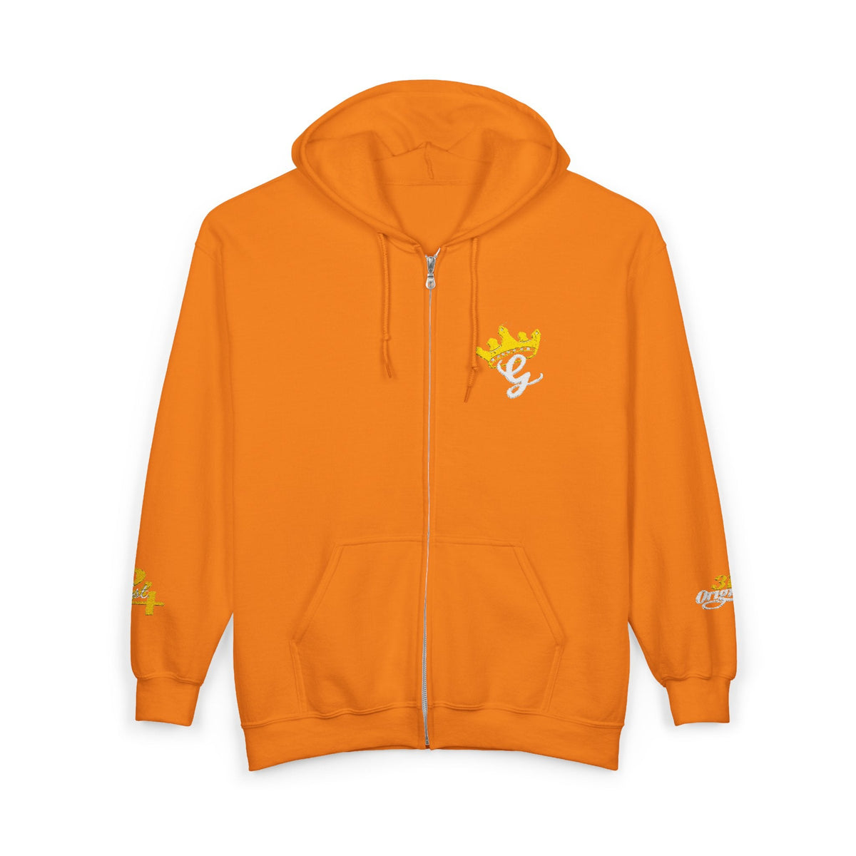 King's Gear Zip Hoodie — Full-Zip with Gold Crown Emblem - 314 Originals
