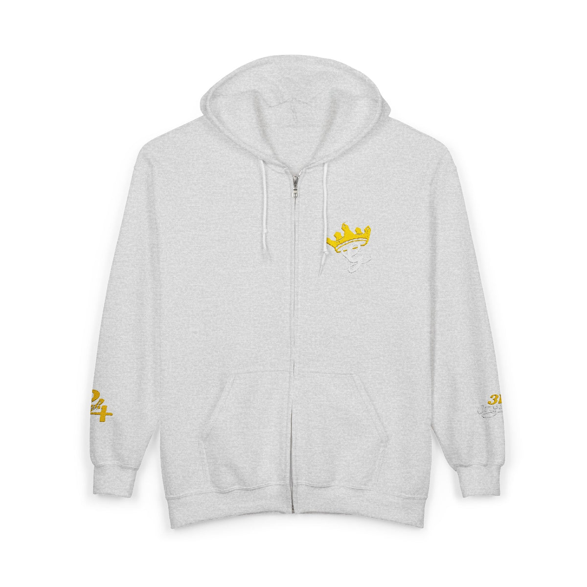 King's Gear Zip Hoodie — Full-Zip with Gold Crown Emblem - 314 Originals