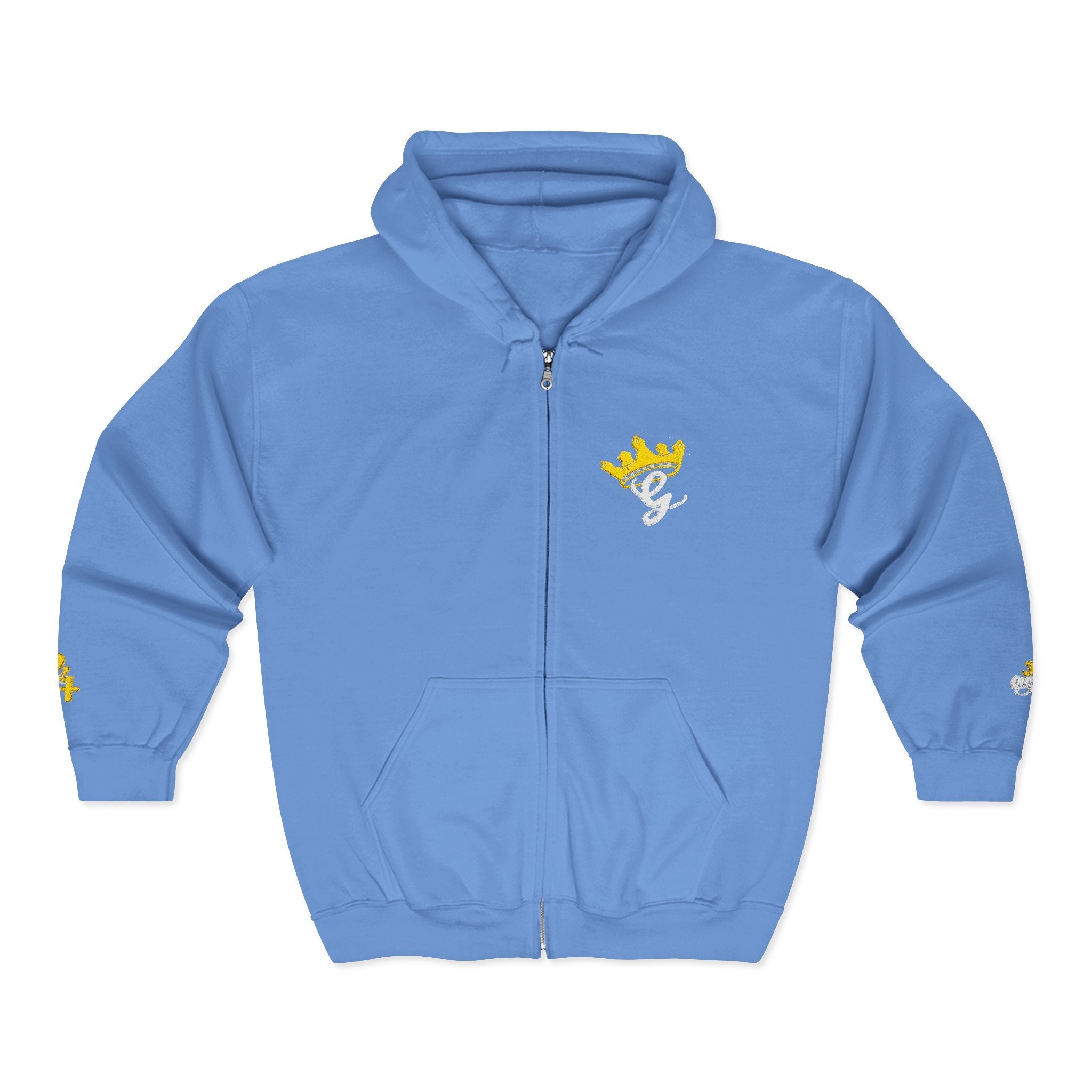 King's Gear Zip Hoodie — Full‑Zip with Gold Crown Emblem - 314 Originals