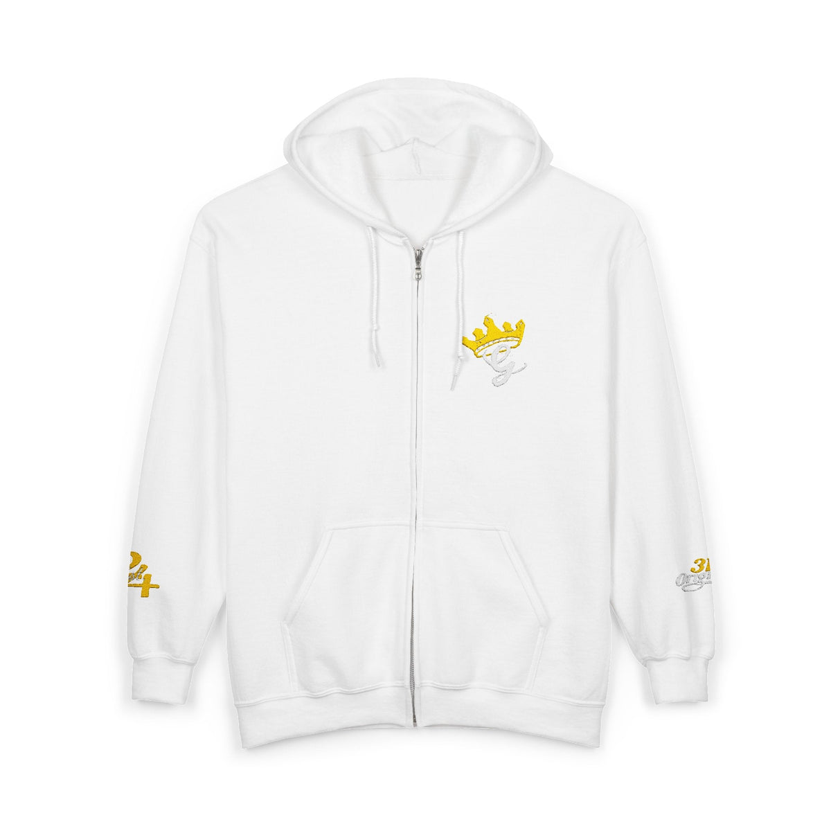 King's Gear Zip Hoodie — Full-Zip with Gold Crown Emblem - 314 Originals
