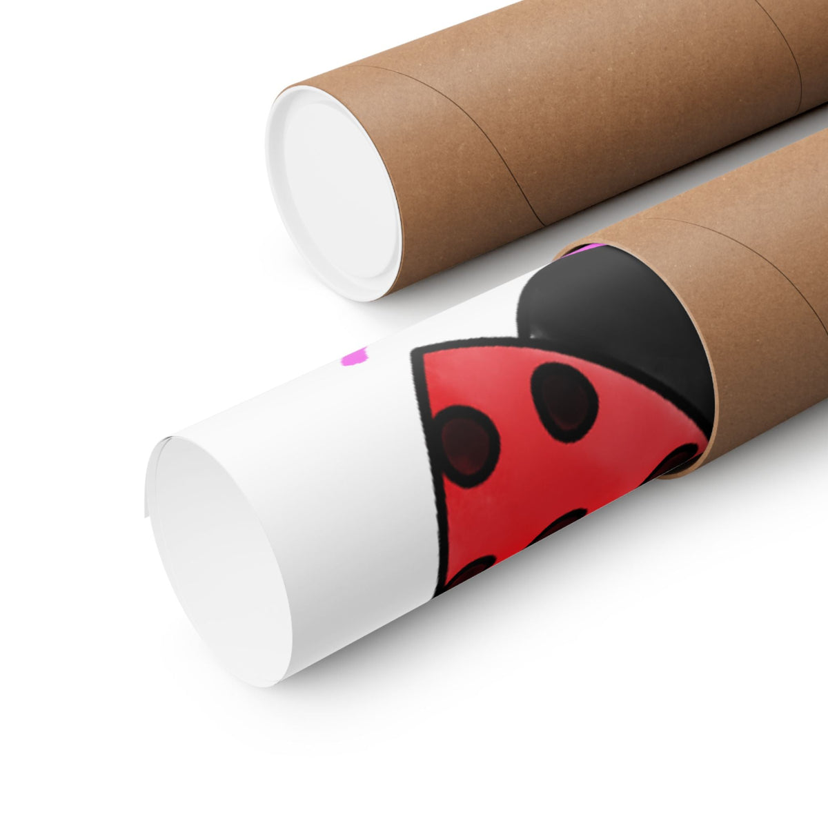 Ladybug Initial “L” Matte Poster — Cute Nursery Wall Art for Girls - 314 Originals