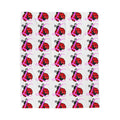 Ladybug Pattern Velveteen Plush Blanket — Cute Red Ladybug Throw for Kids & Nursery - 314 Originals