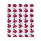 Ladybug Pattern Velveteen Plush Blanket — Cute Red Ladybug Throw for Kids & Nursery - 314 Originals