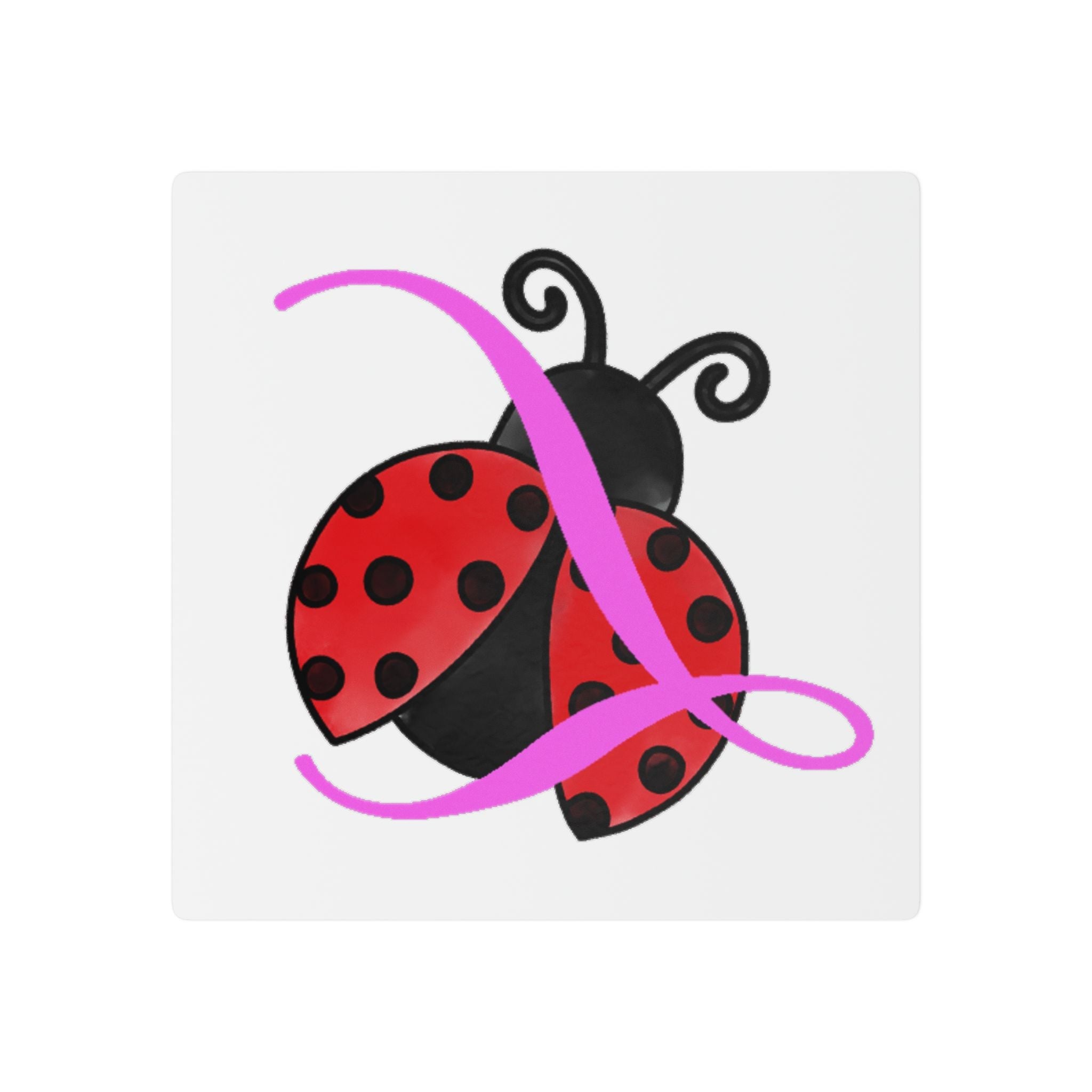Ladybug Temporary Tattoos — Cute Red & Black Ladybird Design with Pink Ribbon Accent - 314 Originals