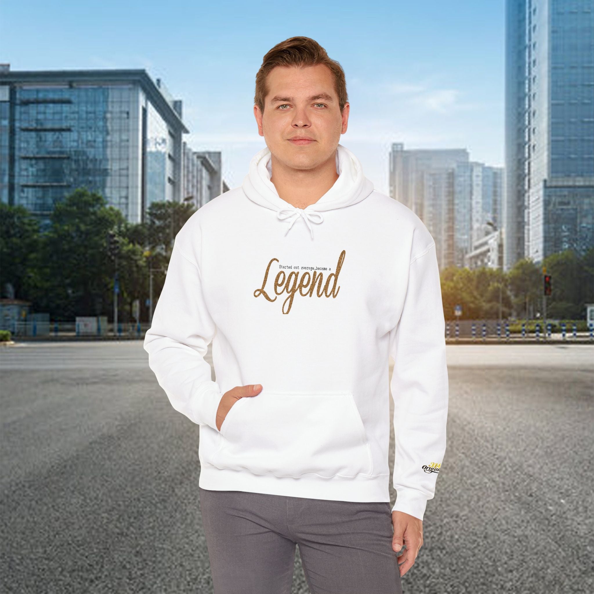 Legend Logo White Hoodie — Classic Streetwear Pullover - 314 Originals