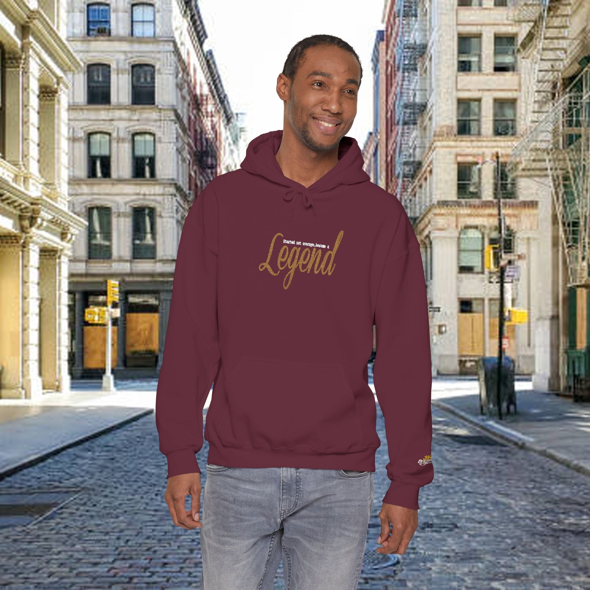 Legend Script Hoodie-Cozy Pullover with Gold Text - 314 Originals