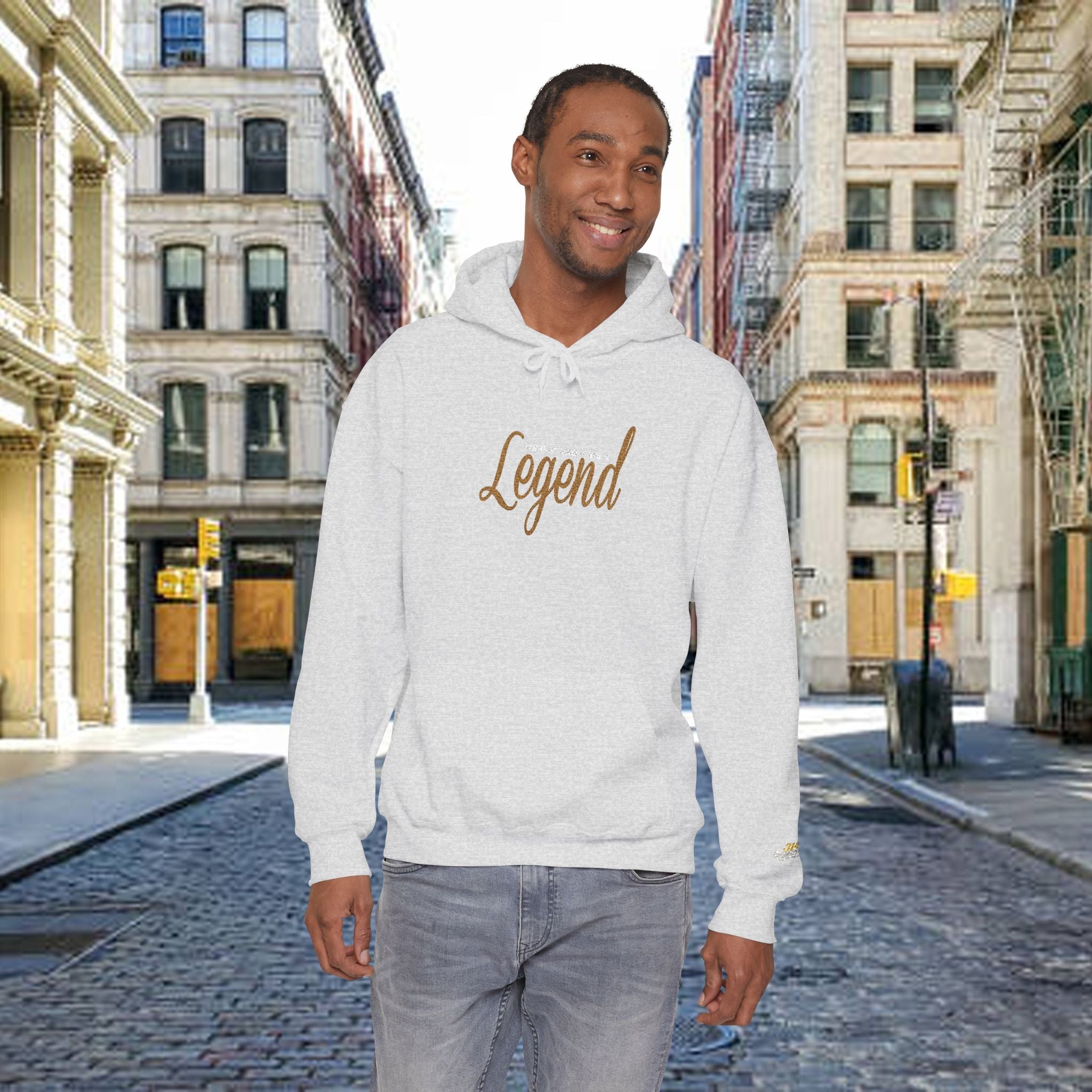 Legend Script Hoodie-Cozy Pullover with Gold Text - 314 Originals