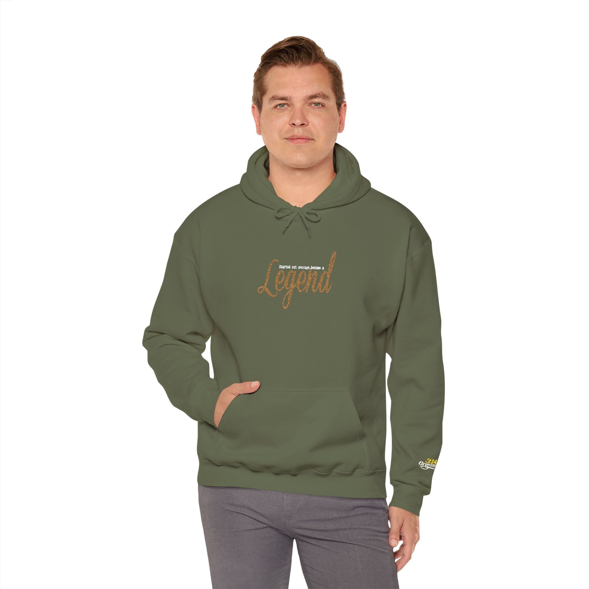 Legend Script Hoodie-Cozy Pullover with Gold Text - 314 Originals