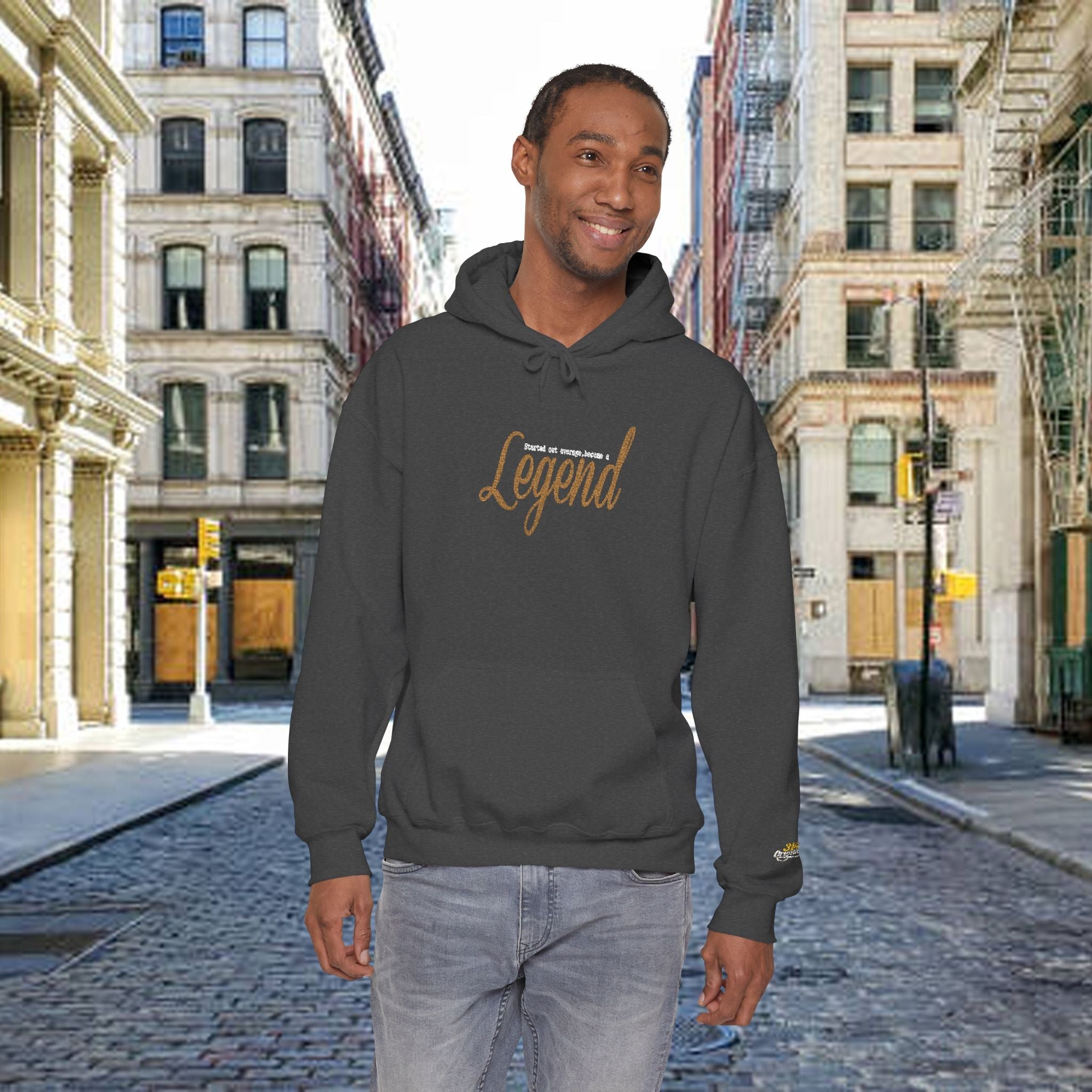 Legend Script Hoodie-Cozy Pullover with Gold Text - 314 Originals