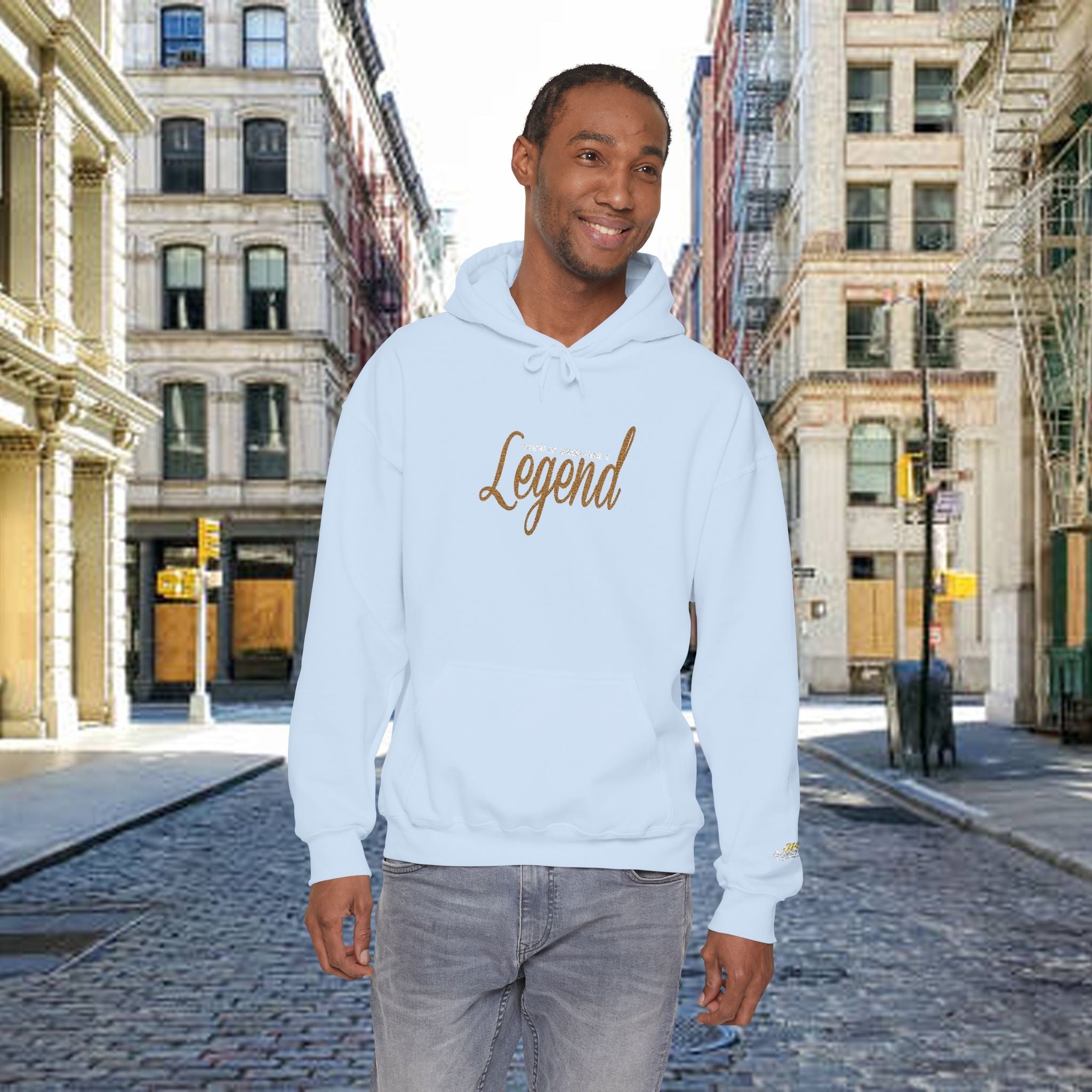 Legend Script Hoodie-Cozy Pullover with Gold Text - 314 Originals