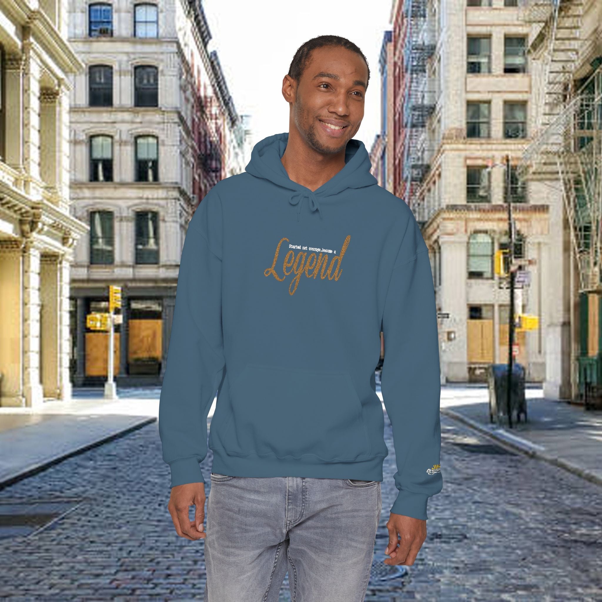 Legend Script Hoodie-Cozy Pullover with Gold Text - 314 Originals