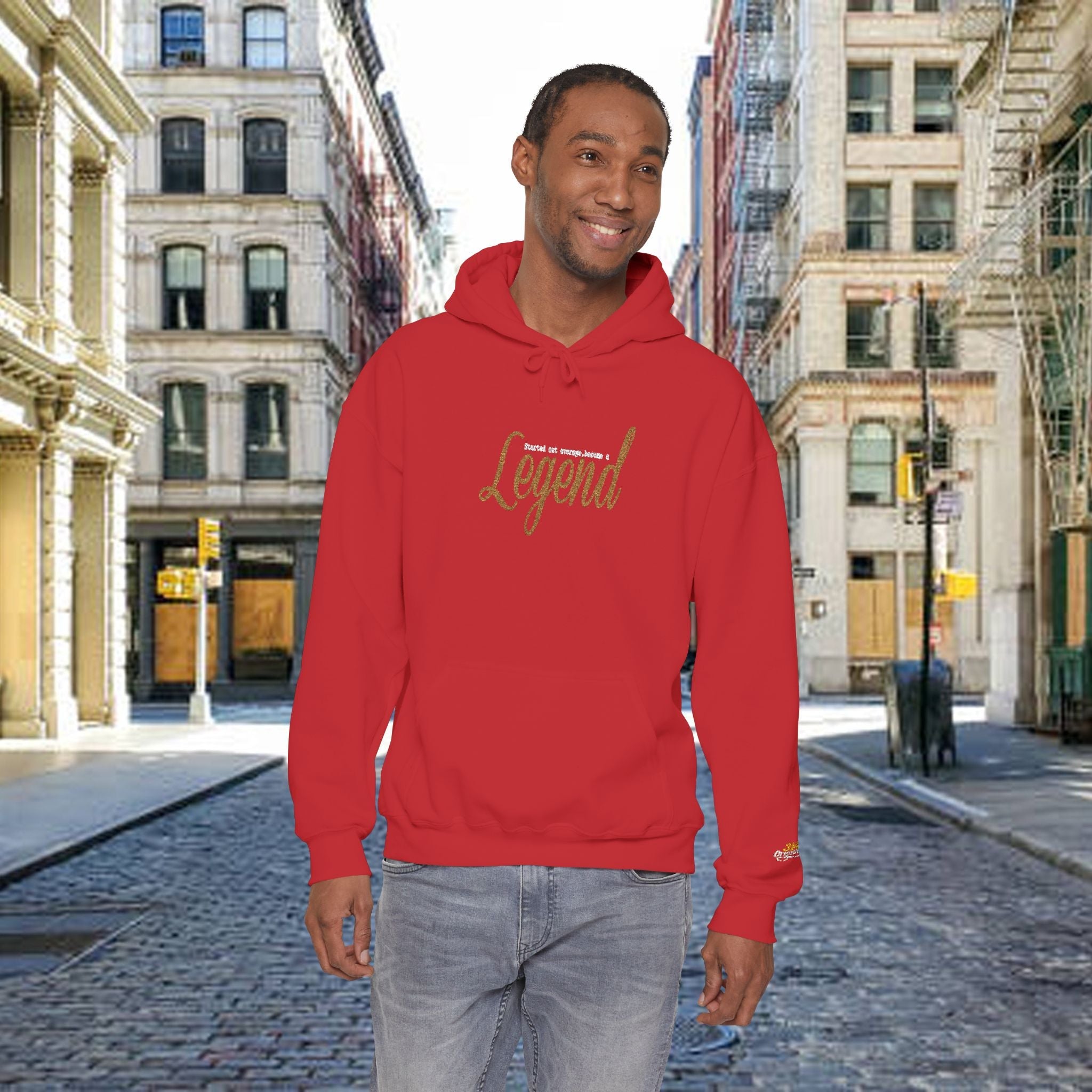 Legend Script Hoodie-Cozy Pullover with Gold Text - 314 Originals