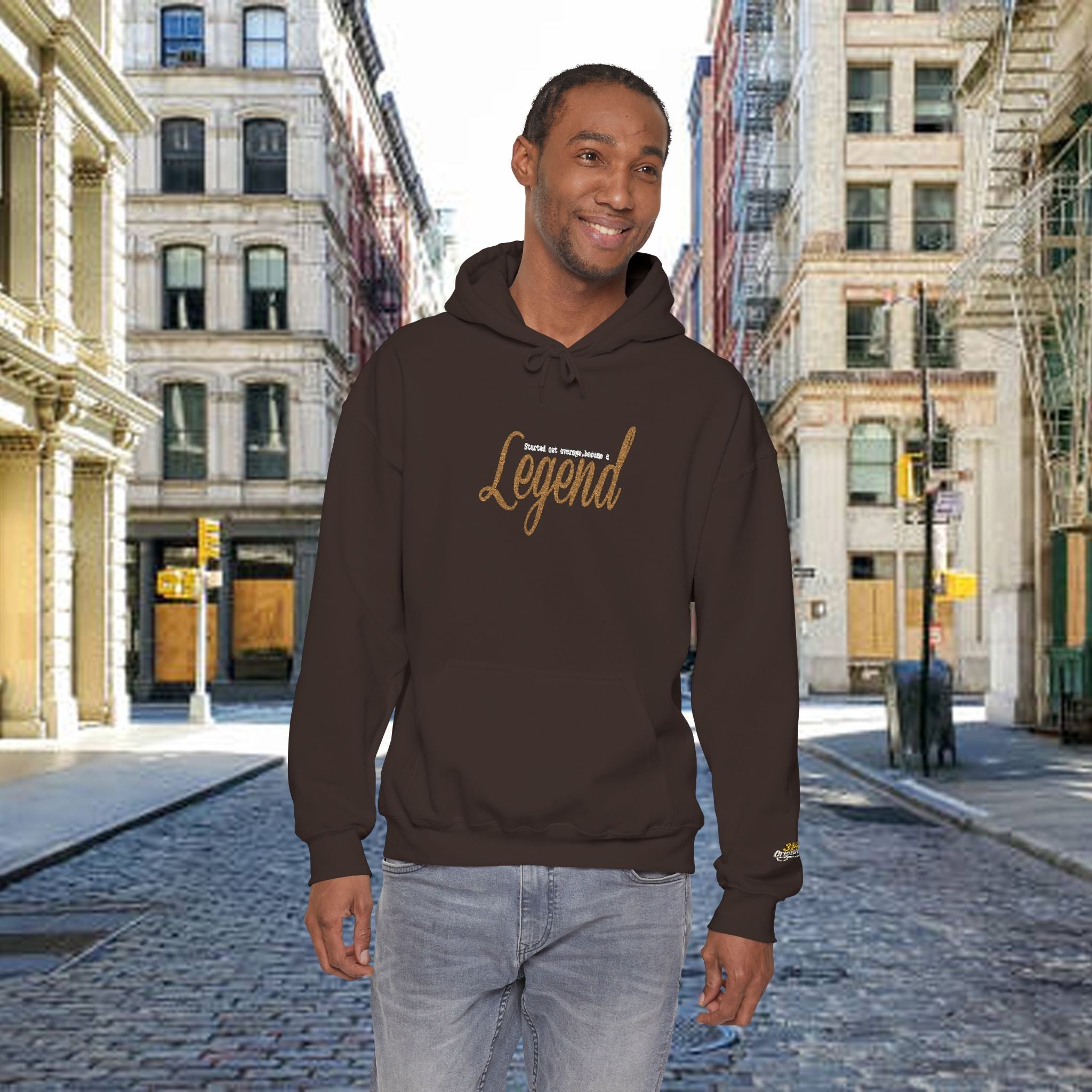 Legend Script Hoodie-Cozy Pullover with Gold Text - 314 Originals