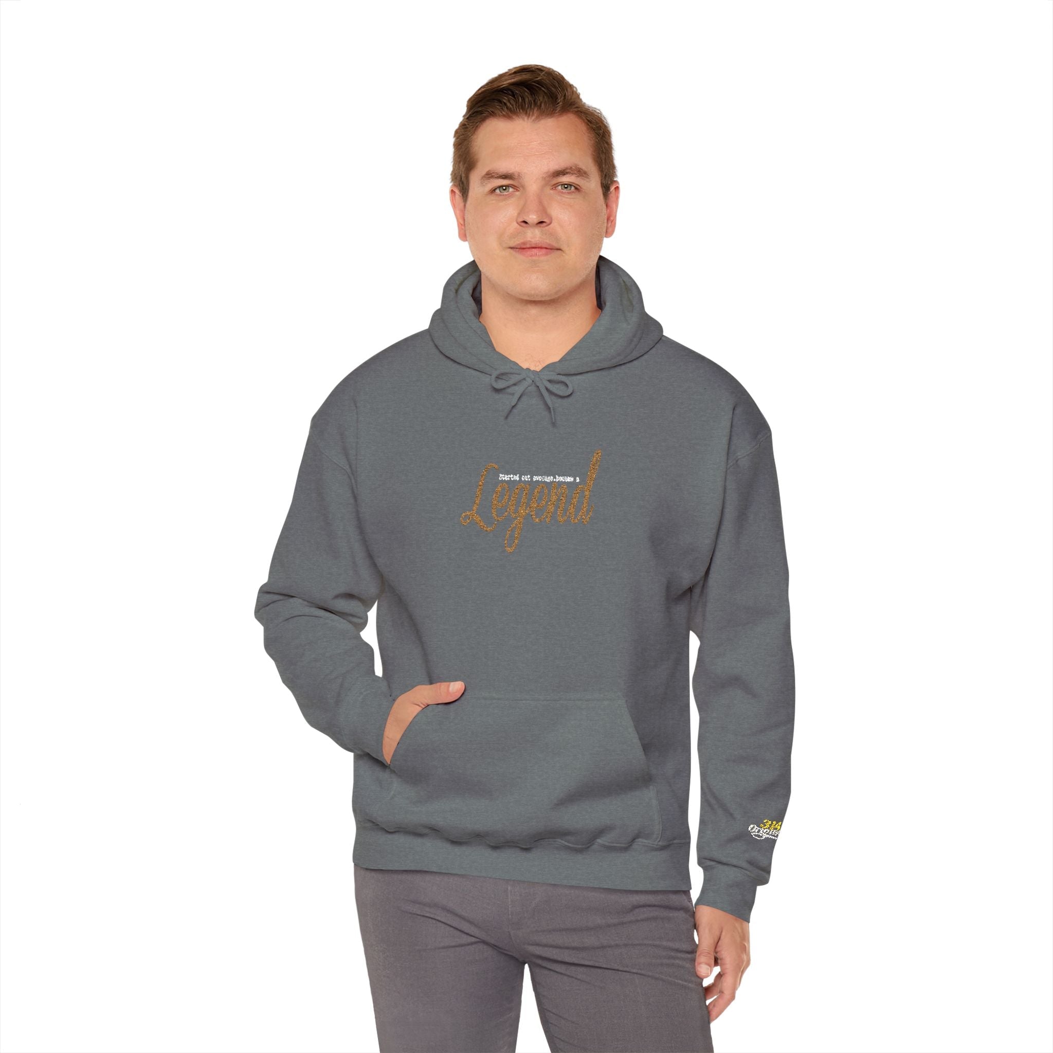 Legend Script Hoodie-Cozy Pullover with Gold Text - 314 Originals