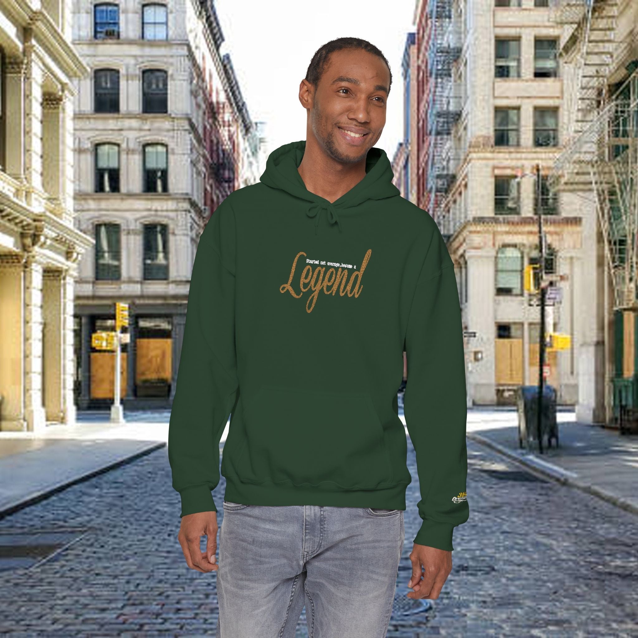 Legend Script Hoodie-Cozy Pullover with Gold Text - 314 Originals