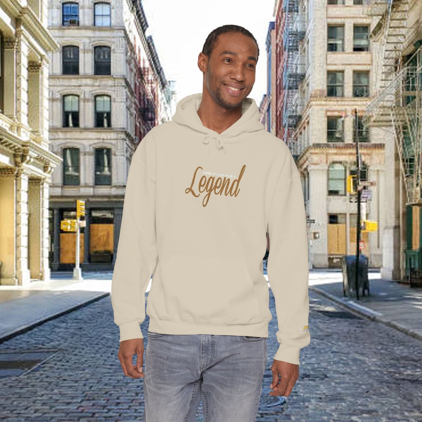 Legend Script Hoodie-Cozy Pullover with Gold Text - 314 Originals