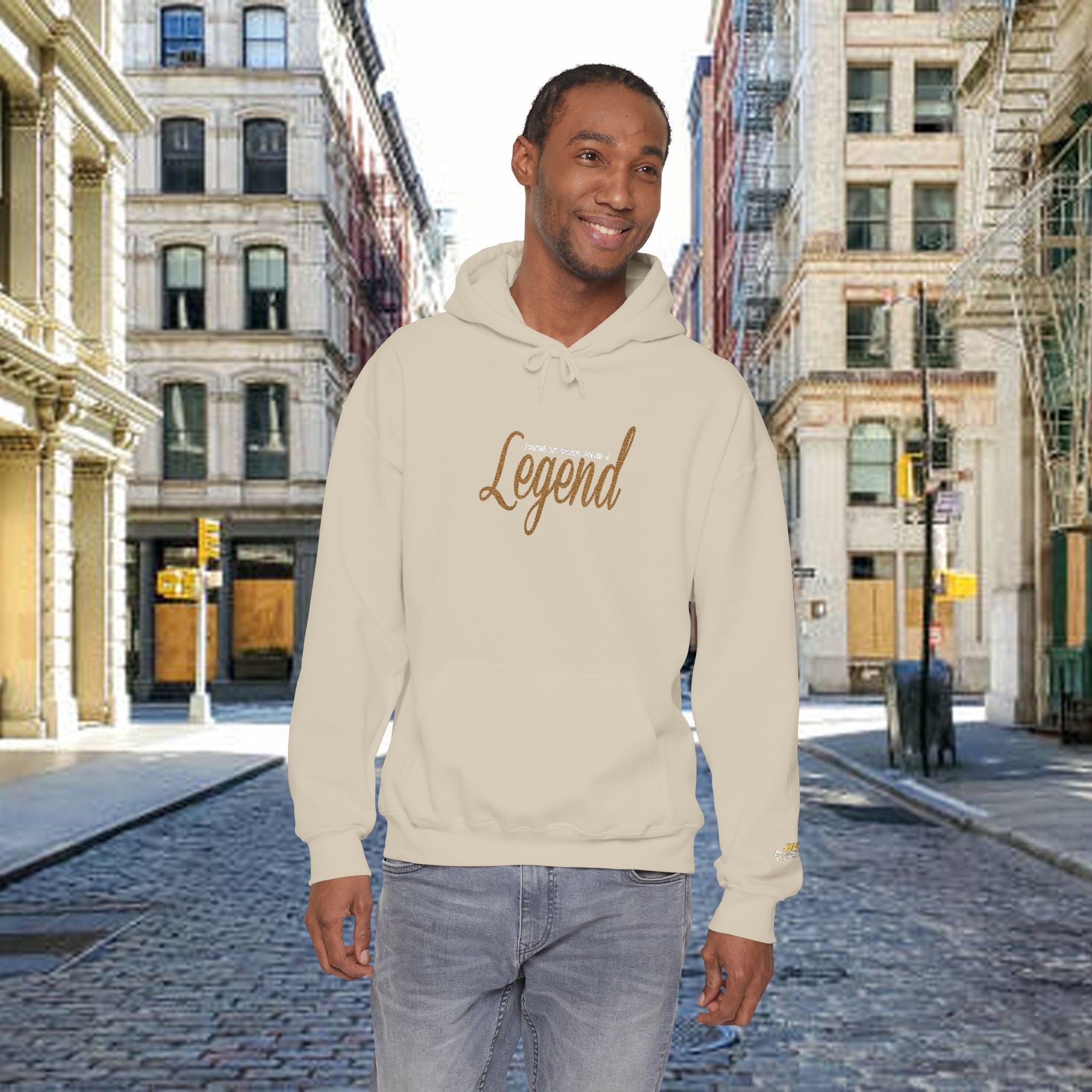 Legend Script Hoodie-Cozy Pullover with Gold Text - 314 Originals