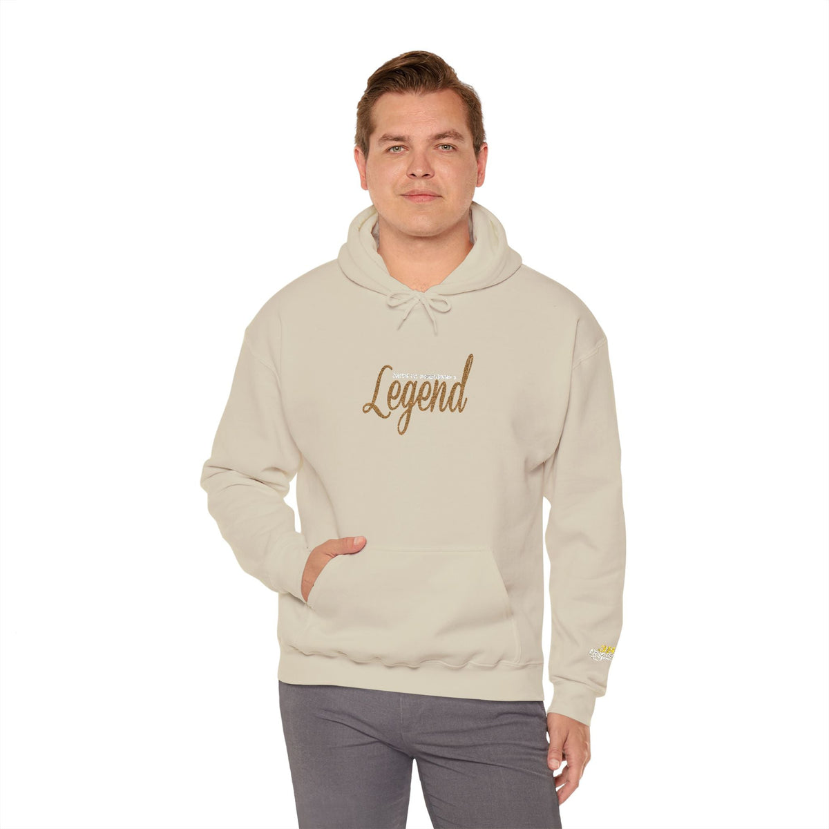 Legend Script Hoodie-Cozy Pullover with Gold Text - 314 Originals