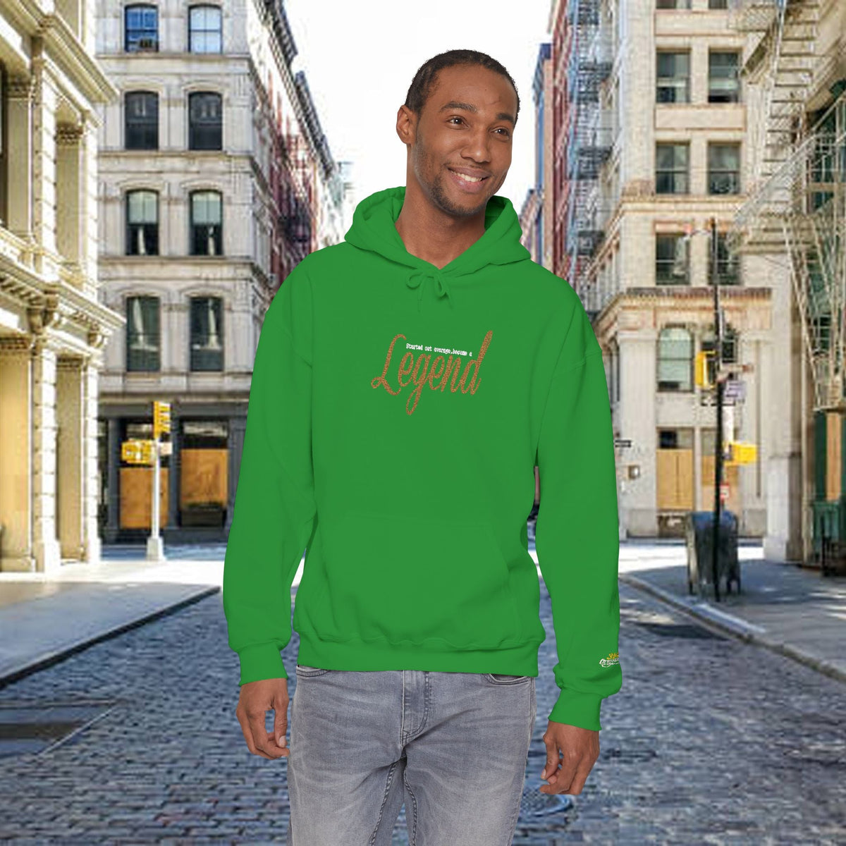 Legend Script Hoodie-Cozy Pullover with Gold Text - 314 Originals