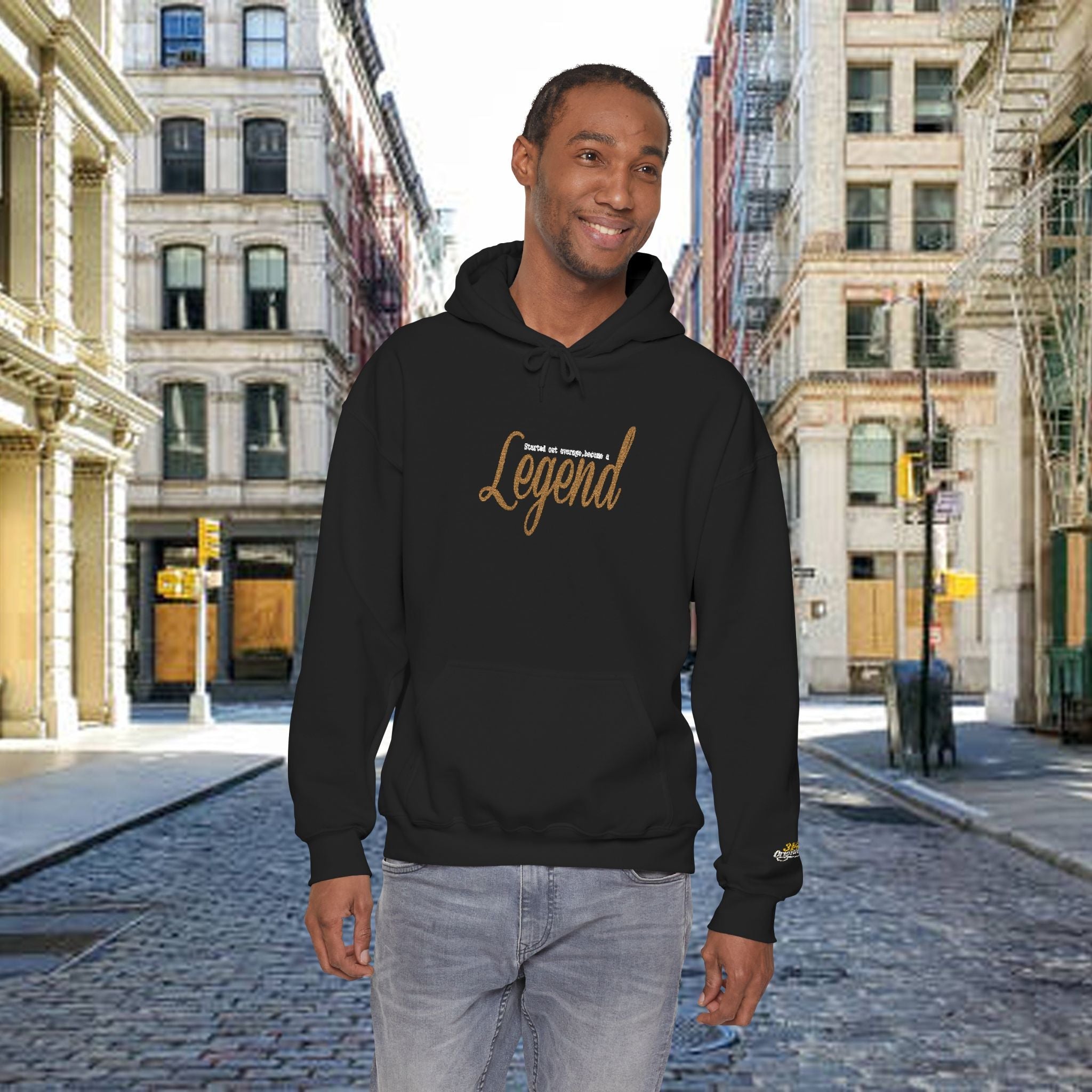 Legend Script Hoodie-Cozy Pullover with Gold Text - 314 Originals